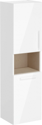 Шкаф-пенал VitrA Root Flat 40 L, с бельевой корзиной, белый глянец