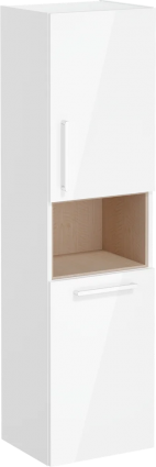 Шкаф-пенал VitrA Root Flat 40 R, с бельевой корзиной, белый глянец