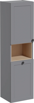 Шкаф-пенал VitrA Root Classic 40 L, с бельевой корзиной, серый