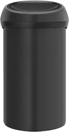 Мусорное ведро Brabantia Touch Bin 128981 30 л, черное, с эффектом минерального напыления