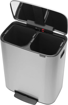 Мусорное ведро Brabantia Bo Pedal bin 211461 30+30 л, стальное матовое