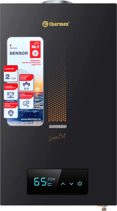 Проточный водонагреватель Thermex S 20 MD Art black газовый