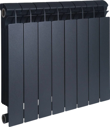 Радиатор биметаллический Global Style plus 500 8 секций, черный