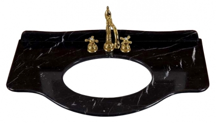 Столешница La Beaute Classic Joanna M nero marquina, 3 отверстия под смеситель