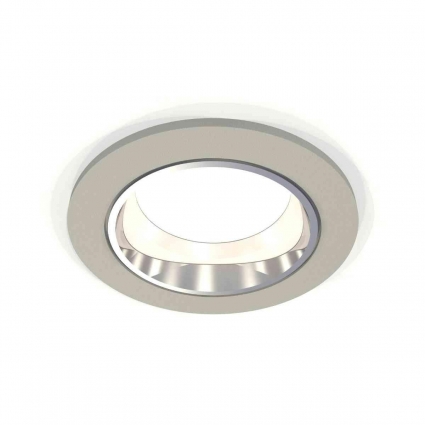 Комплект встраиваемого светильника Ambrella light Techno Spot XC6514003 SGR/PSL серый песок/серебро полированное (C6514, N6112)