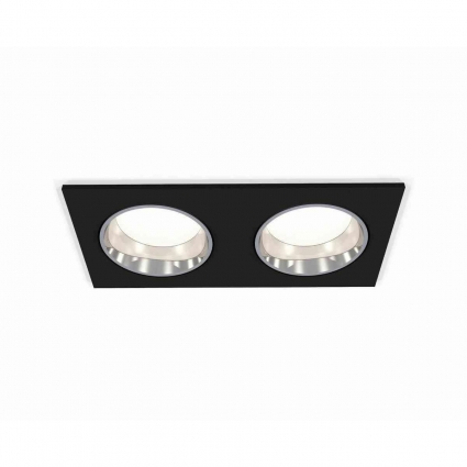 Комплект встраиваемого светильника Ambrella light Techno Spot XC6526003 SBK/PSL черный песок/серебро полированное (C6526, N6112)
