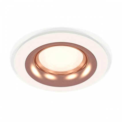 Комплект встраиваемого светильника Ambrella light Techno Spot XC7621006 SWH/PPG белый песок/золото розовое полированное (C7621, N7015)
