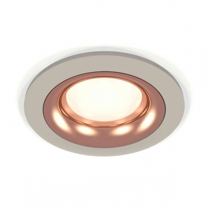 Комплект встраиваемого светильника Ambrella light Techno Spot XC7623006 SGR/PPG серый песок/золото розовое полированное (C7623, N7015)