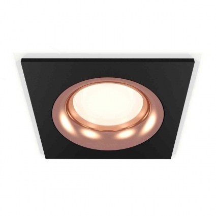 Комплект встраиваемого светильника Ambrella light Techno Spot XC7632006 SBK/PPG черный песок/золото розовое полированное (C7632, N7015)