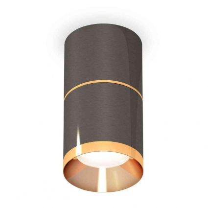 Комплект накладного светильника Ambrella light Techno Spot XS7403081 DCH/PYG черный хром/золото желтое полированное (C7403, A2072, C7403, N7034)