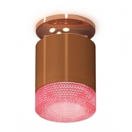 Комплект накладного светильника Ambrella light Techno Spot XS7404142 SCF/PPG/PI кофе песок/золото розовое полированное/розовый (N7930, C7404, N7193)