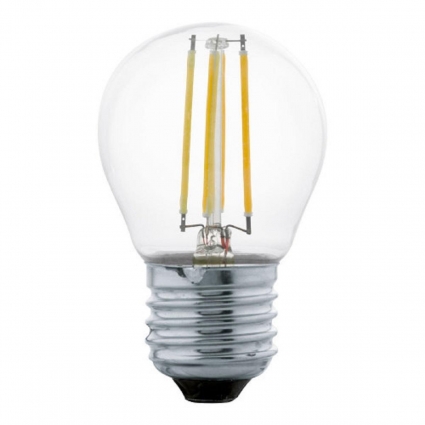 Лампа светодиодная филаментная Eglo E14 4W 2700К прозрачная 11762
