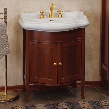 Тумба для комплекта La Beaute Classic Lorette 70 орех матовый, фурнитура золото