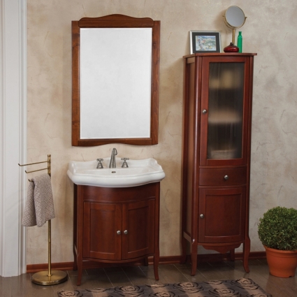 Мебель для ванной La Beaute Classic Lorette 70 орех матовый, фурнитура серебро