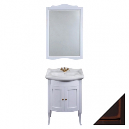 Мебель для ванной La Beaute Classic Lorette 65 темное дерево глянец, фурнитура бронза