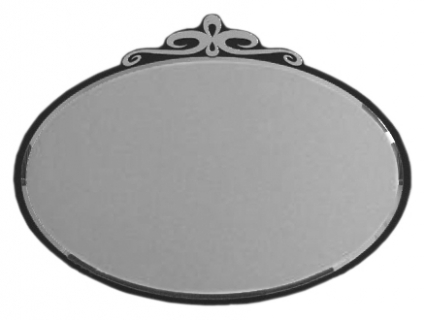 Зеркало La Beaute Charante 100 черное, декор хром
