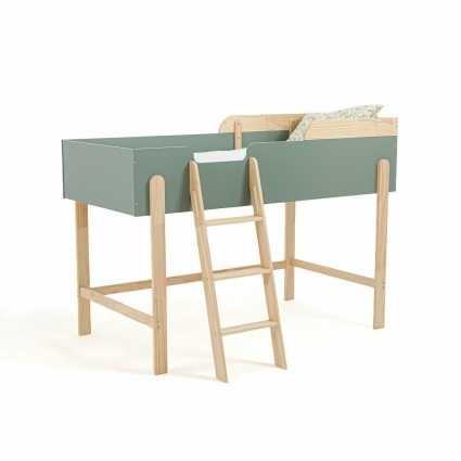 Кровать с основанием La Redoute Plus Arturo 90x190 зеленого цвета