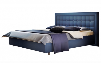 Кровать MYROOM Family Венера-8(2) 200х200 синего цвета с подъемным механизмом 
