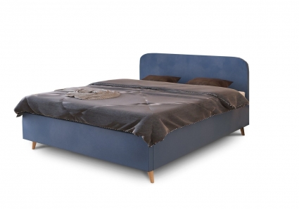 Кровать MYROOM Family Венера-11 200х200 синего цвета с подъемным механизмом 