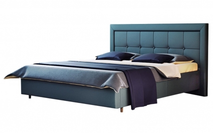 Кровать MYROOM Family Венера-8(1) 200х200 синего цвета с подъемным механизмом 