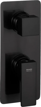 Смеситель для ванны с душем Remer Absolute AU92KBCFP чёрный брашированный хром