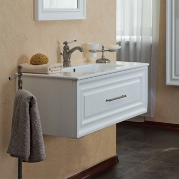 Тумба для комплекта La Beaute Classic Cornelia 85 белый матовый, фурнитура серебро