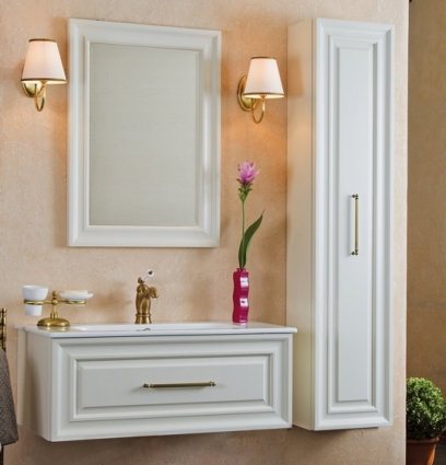 Мебель для ванной La Beaute Classic Cornelia 100 слоновая кость матовый, фурнитура бронза