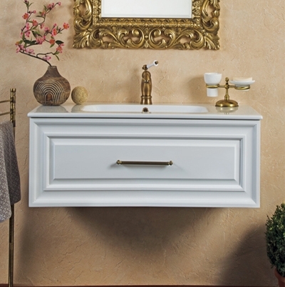 Тумба для комплекта La Beaute Classic Cornelia 85 белый матовый, фурнитура бронза