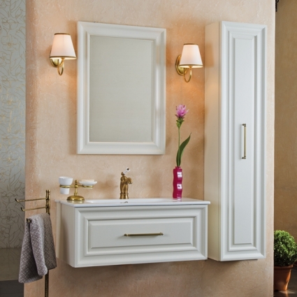 Мебель для ванной La Beaute Classic Cornelia 85 слоновая кость матовый, фурнитура бронза