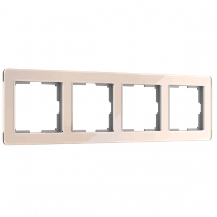Рамка Werkel Acrylic на 4 поста айвори W0042743 4690389190551