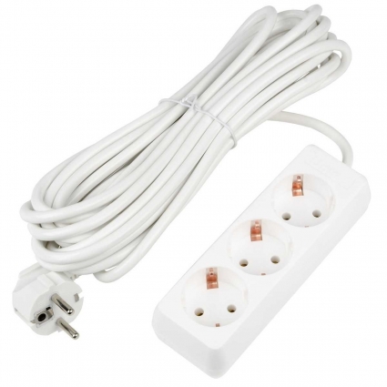 Удлинитель Uniel Ultra 3гн х 7м с/з S-GCU3-7 White UL-00010003