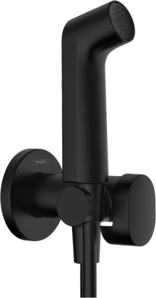 Гигиенический душ Hansgrohe Bidette S 1jet 29232670 со смесителем, матовый черный