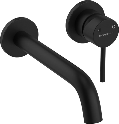 Смеситель для раковины STWORKI HWM0504-R01BK С ВНУТРЕННЕЙ ЧАСТЬЮ