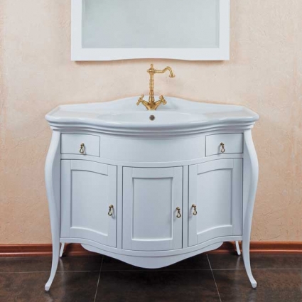 Тумба с раковиной La Beaute Classic Marian белый матовый