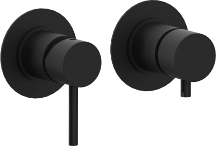 Смеситель для ванны с душем Remer X Style X96D3 С ВНУТРЕННЕЙ ЧАСТЬЮ, 3 потребителя, чёрный матовый