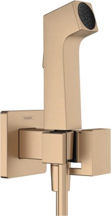 Гигиенический душ Hansgrohe Bidette E 1jet 29233140 со смесителем, шлифованная бронза