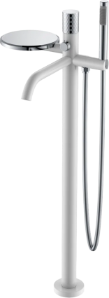 Напольный смеситель для ванны с душем Boheme Stick 129-WCR white diamond chrome