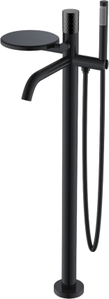 Напольный смеситель для ванны с душем Boheme Stick 129-BB black diamond black