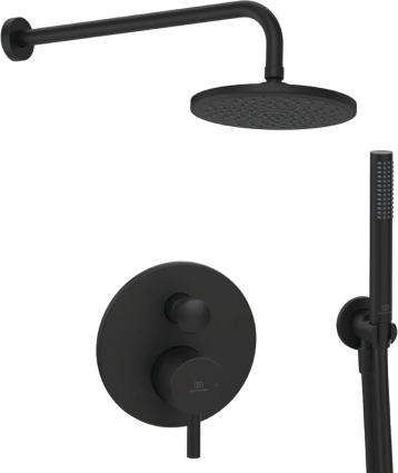 Душевой комплект Ideal Standard черный, С ВНУТРЕННЕЙ ЧАСТЬЮ