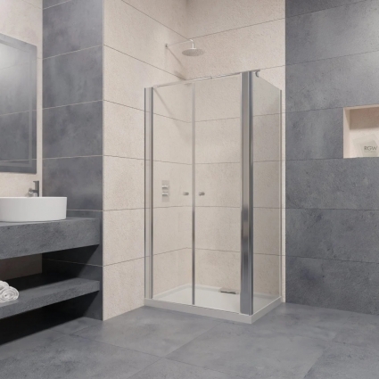 Душевой уголок RGW Passage PA-04+70 см (116-121)x70x185 профиль хром, стекло прозрачное