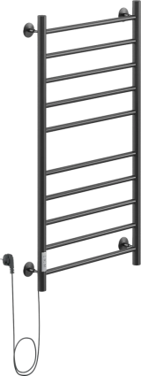 Полотенцесушитель электрический Ника Way 2 L, 100/50, черный матовый