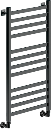 Полотенцесушитель водяной Ника Modern ЛМ 6 100/50, черный матовый