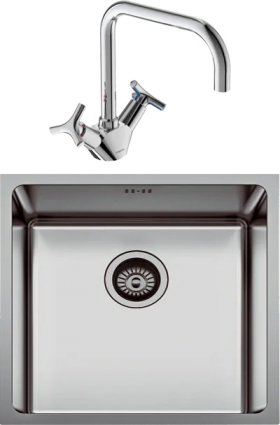 Комплект Мойка кухонная Seaman Eco Roma SMR-4944A + Смеситель Vidima Trinity BA263AA