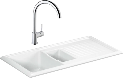 Комплект Мойка кухонная Vitra 4081B003 + Смеситель Vitra Minimax S для кухонной мойки