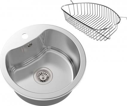 Комплект  Мойка кухонная Oulin OL-357 + Корзина Oulin OL-117L для моек