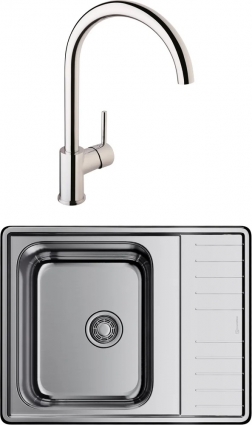 Комплект  Мойка кухонная Omoikiri Sagami 63 + Смеситель для кухни VitrA Minimax S A42091EXP