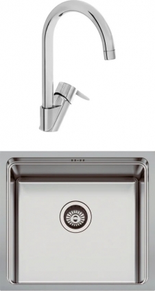 Комплект  Мойка кухонная Seaman Eco Roma SMR-4944AK + Смеситель для кухни VitrA Win S A42578EXP