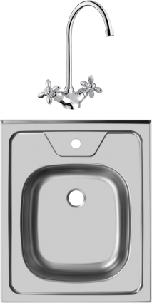Комплект Мойка кухонная Ukinox Стандарт STD500.600 ---5C 0C- + Смеситель для кухни Domaci Равенна D1900000