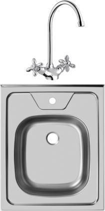 Комплект Мойка кухонная Ukinox Стандарт STD500.600 ---6C 0CS + Смеситель для кухни Domaci Равенна D1900000