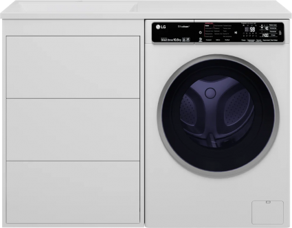 Тумба с раковиной Brevita Grafit 60 L, под стиральную машину, раковина Гавана